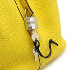 Hermes Picotin Lock MM Tote Taurillon Clemence Leather Lime Yellow — view 8