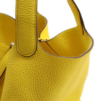 Hermes Picotin Lock MM Tote Taurillon Clemence Leather Lime Yellow — view 5