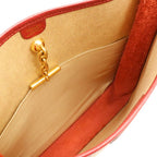Hermes Vespa PM Shoulder Toile Ash Leather Beige Red Gold Hardware — view 7