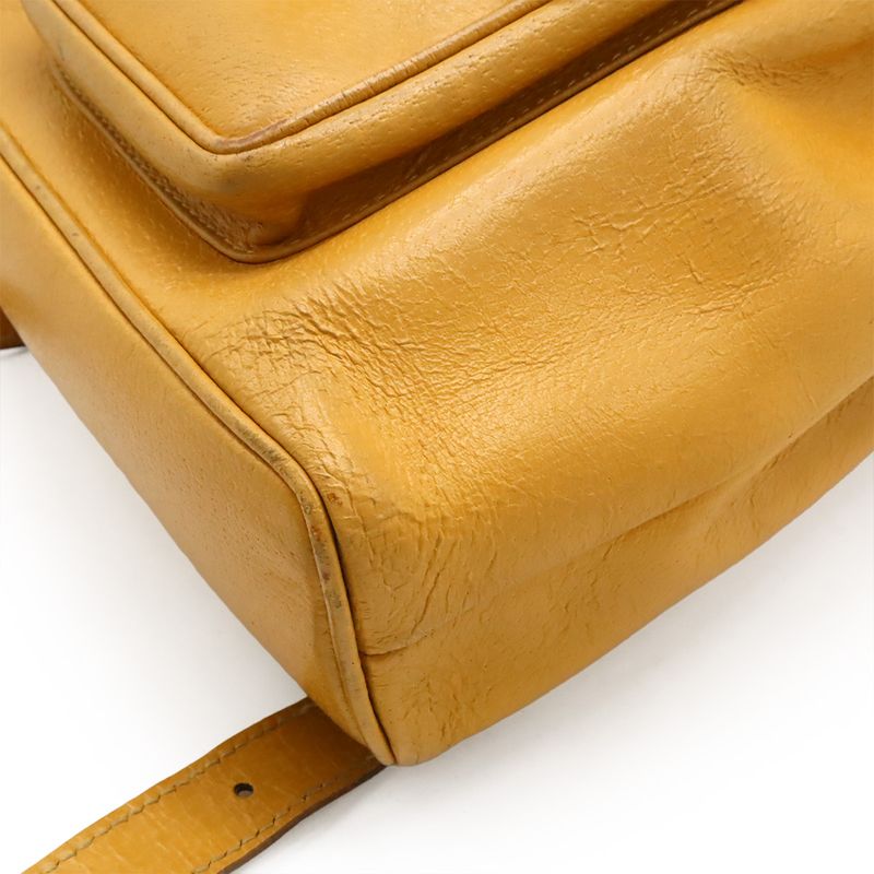 Gucci Bamboo Backpack Shoulder Bag Leather Beige Light Brown 003 — view 3