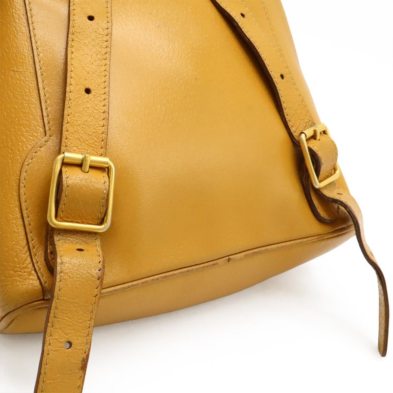 Gucci Bamboo Backpack Shoulder Bag Leather Beige Light Brown 003 — view 6