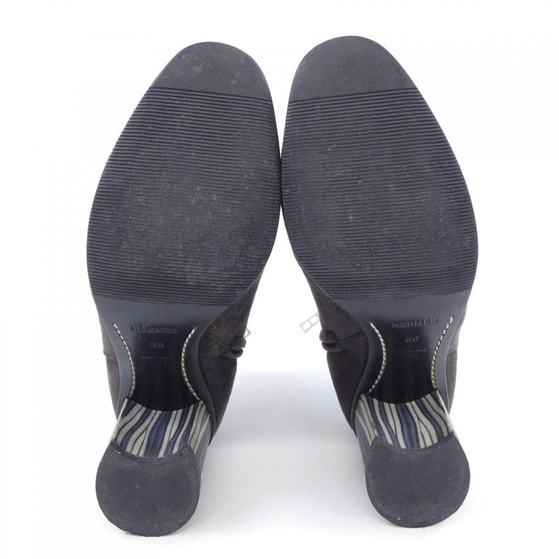 Hermes Velvet Grey Boots — view 4