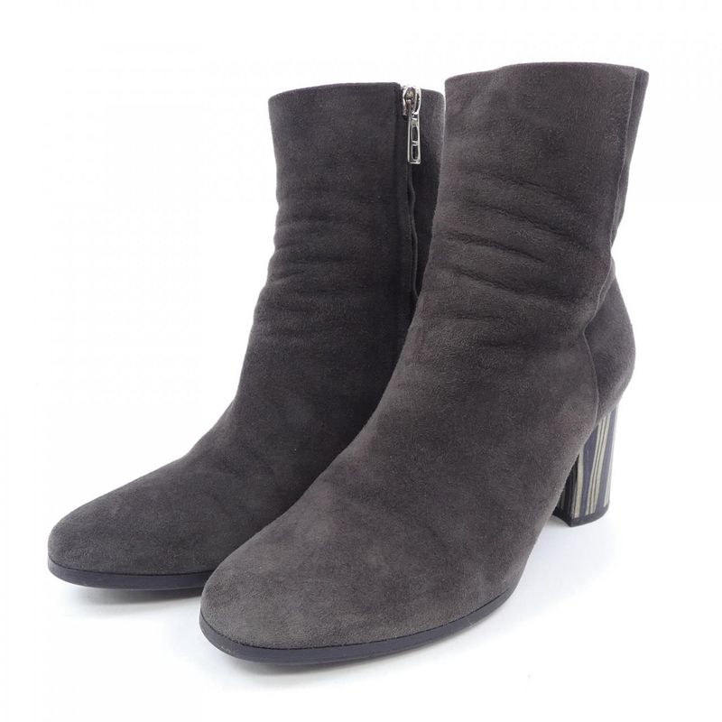 Hermes Velvet Grey Boots — view 3