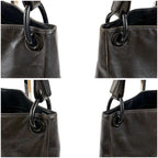 Prada Chain Shoulder Bag Black Leather Hobo Soho Plastic — view 4