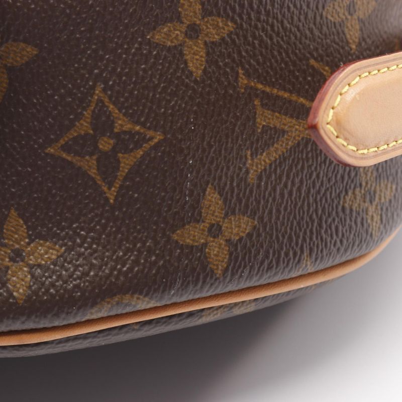 Louis Vuitton Shoulder Bag Tan Blanc Monogram Leather — view 9