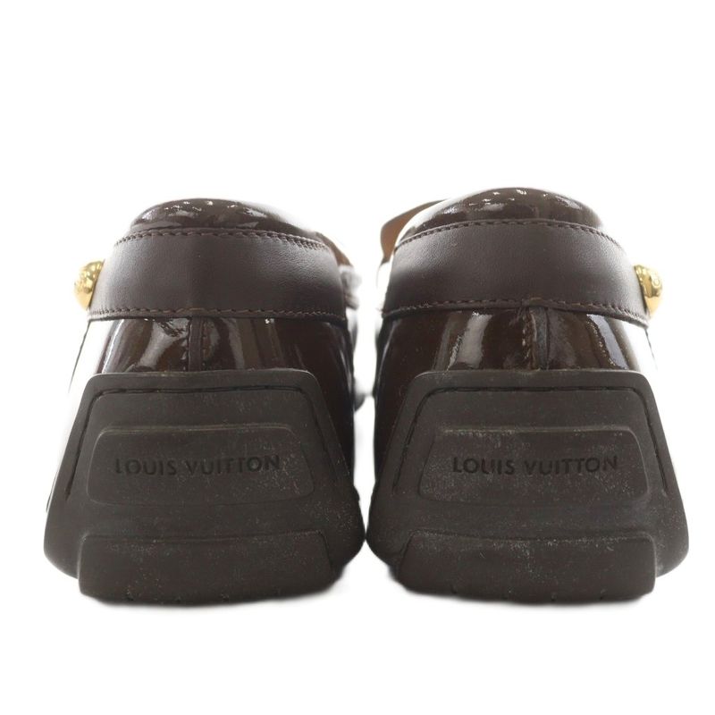 Louis Vuitton Driving Shoes Loafers Moccasins Gold Hardware Buckle Design — view 3