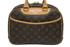 Louis Vuitton Trouville Handbag Monogram Brown Leather Gold — view 2