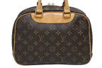 Louis Vuitton Trouville Handbag Monogram Brown Leather Gold — view 3