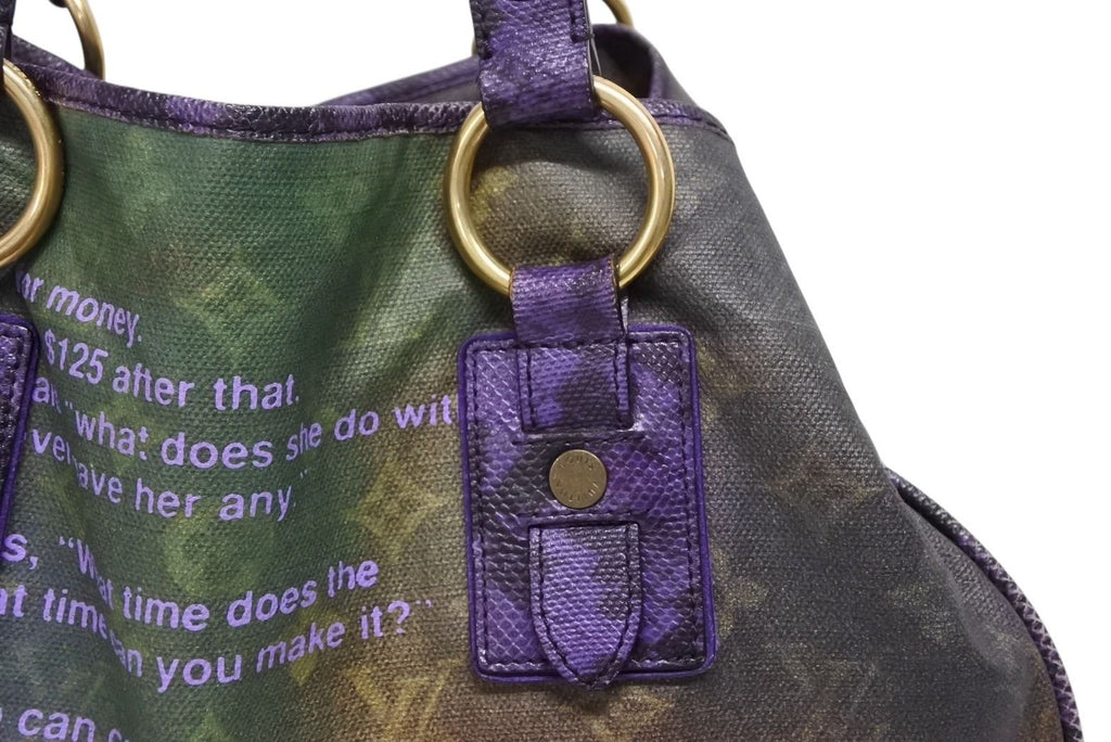 Louis Vuitton Tote Bag Richard Prince Heartbreak Monogram Jokes Canvas Violet — view 6