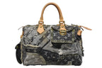 Louis Vuitton Speedy 30 Boston Bag Patchwork Monogram Denim Black