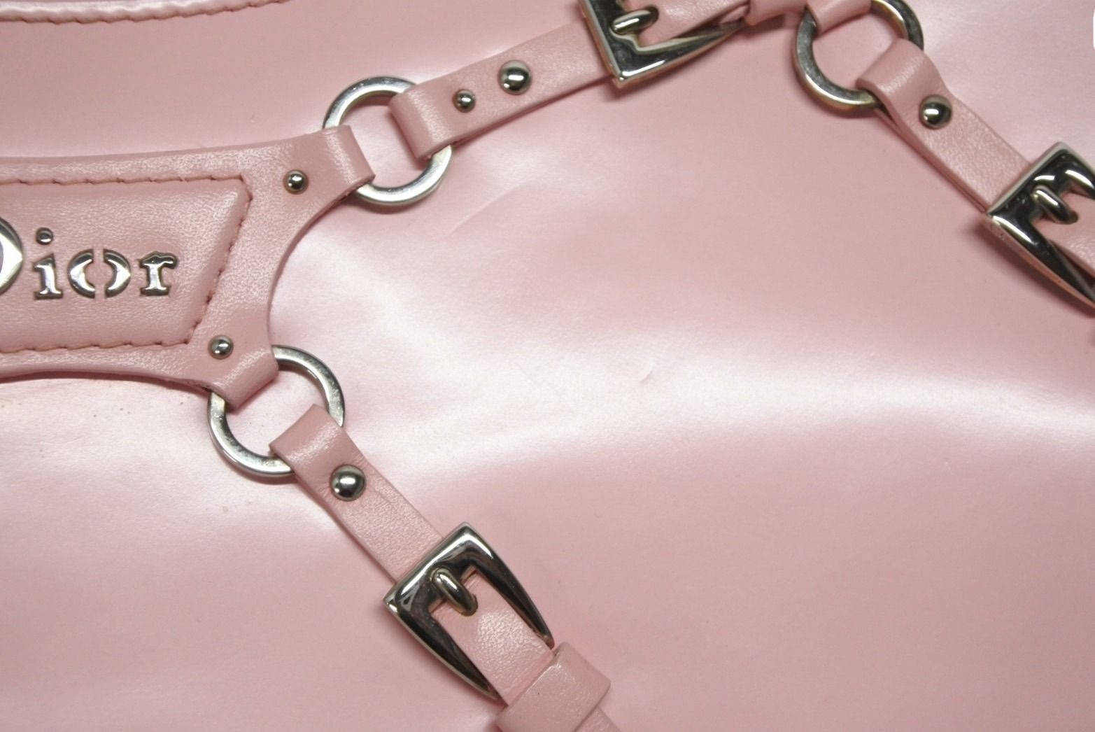 Dior Punk Handbag 13 MA Calfskin Pink Galliano Era Silver — view 6