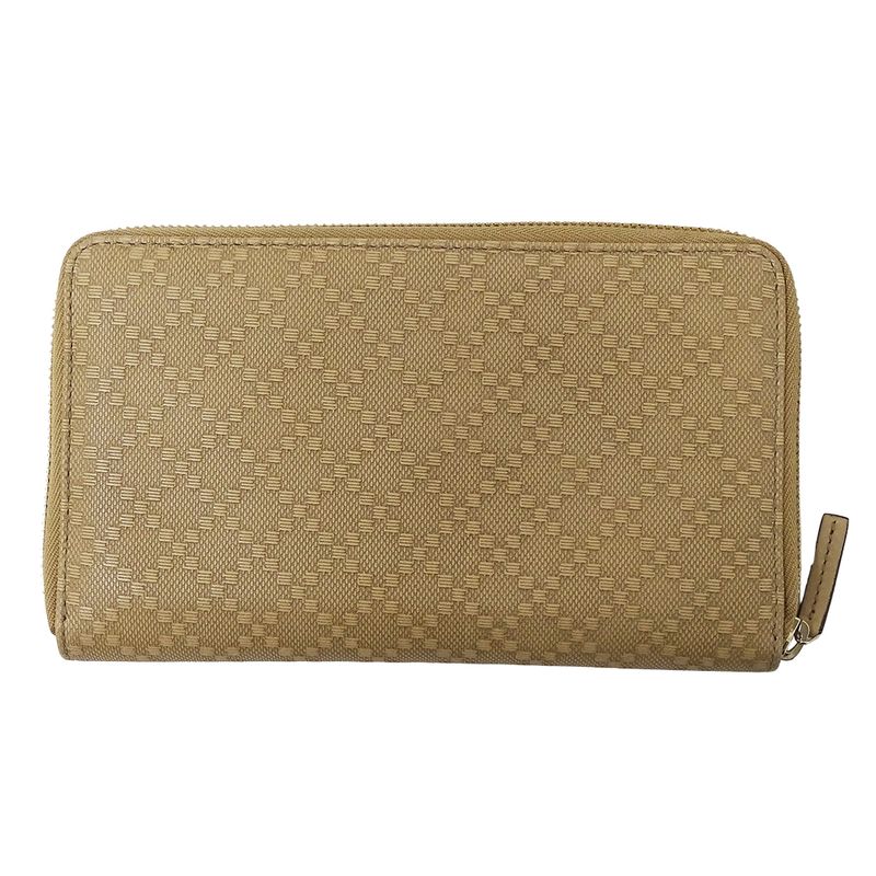Gucci Wallets ed Long Wallet Diamante Leather Beige Round — view 2