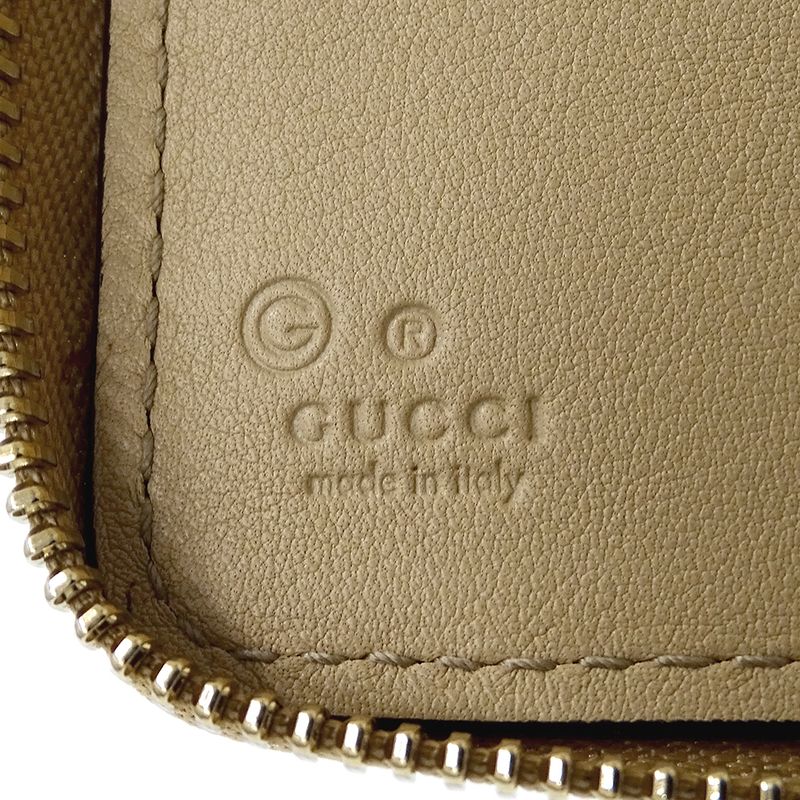 Gucci Wallets ed Long Wallet Diamante Leather Beige Round — view 5