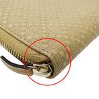 Gucci Wallets ed Long Wallet Diamante Leather Beige Round — view 8