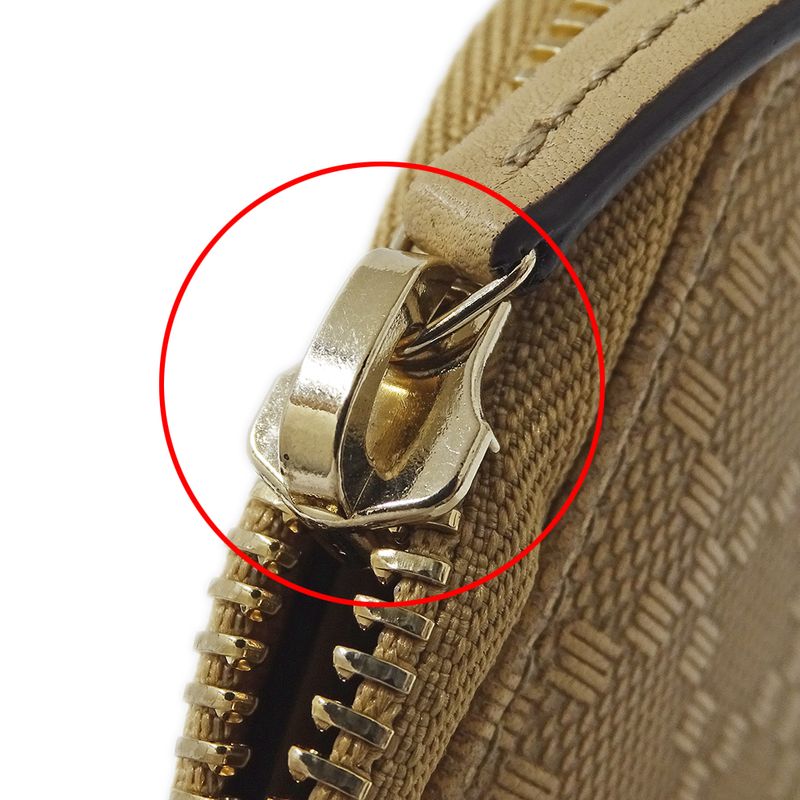 Gucci Wallets ed Long Wallet Diamante Leather Beige Round — view 9
