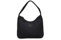 Prada Hobo Handbag Triangle Logo Nylon Black