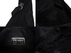 Prada Hobo Handbag Triangle Logo Nylon Black — view 7