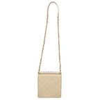 Chanel Quilted Clear Pearl Goatskin Chain Shoulder Bag — view 2