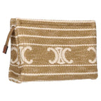 Celine Tice Pouch Triomphe Stripe Clutch Bag — view 2