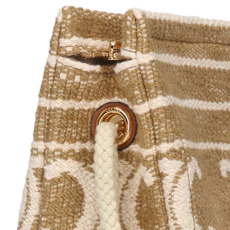 Celine Tice Pouch Triomphe Stripe Clutch Bag — view 5