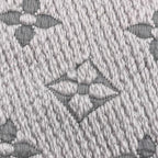 Louis Vuitton Scarf Echarpe Logomania Monogram Wool Silk Gripe Lou Grey — view 7