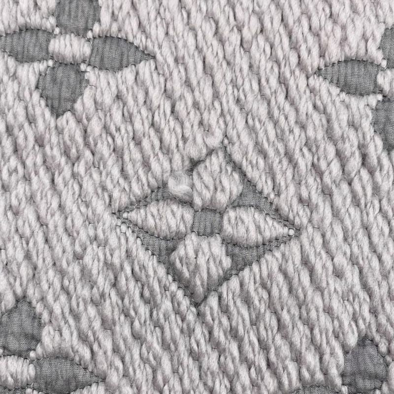 Louis Vuitton Scarf Echarpe Logomania Monogram Wool Silk Gripe Lou Grey — view 7