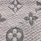 Louis Vuitton Scarf Echarpe Logomania Monogram Wool Silk Gripe Lou Grey — view 9