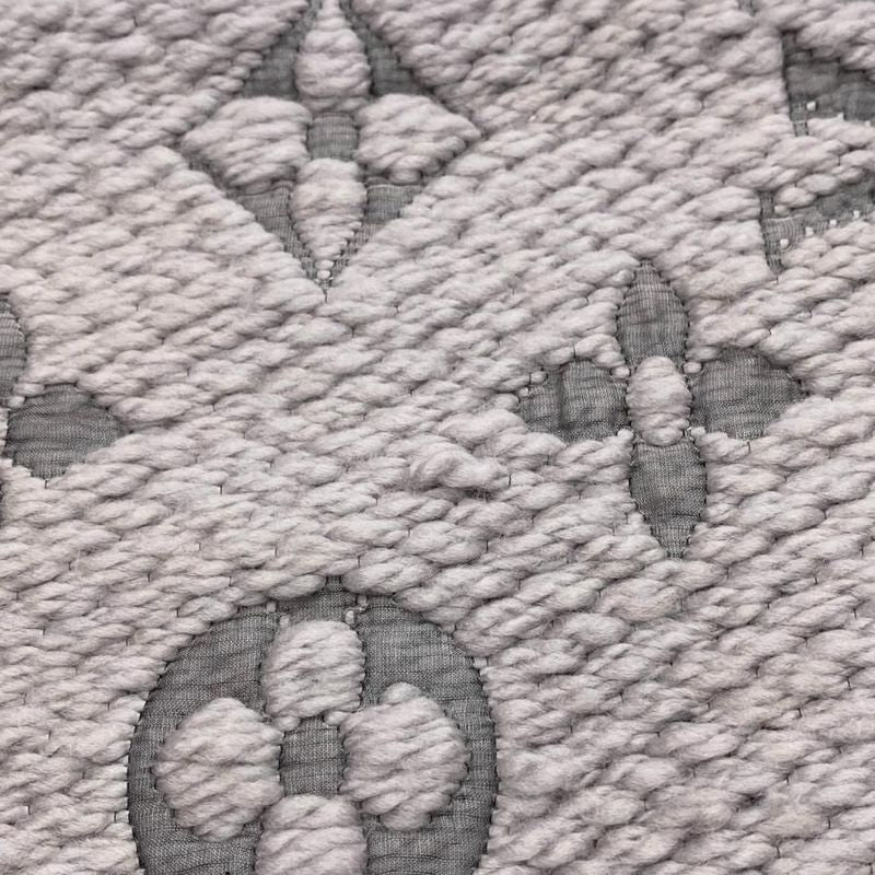 Louis Vuitton Scarf Echarpe Logomania Monogram Wool Silk Gripe Lou Grey — view 9