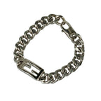 Fendi Bracelet FF Logo Baguette Link Chain Silver Metal — view 4