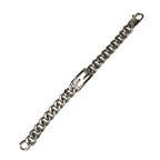 Fendi Bracelet FF Logo Baguette Link Chain Silver Metal — view 5