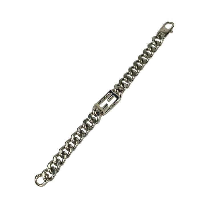 Fendi Bracelet FF Logo Baguette Link Chain Silver Metal — view 6