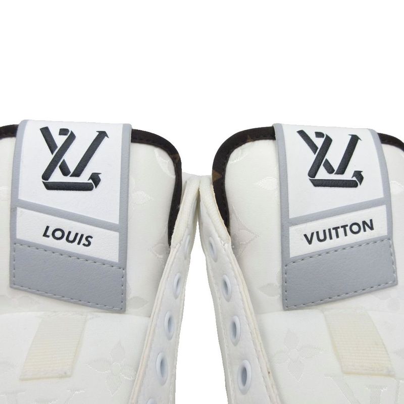 Louis Vuitton Charlie Line Leather Monogram Sneakers High Cut Logo 34 — view 6
