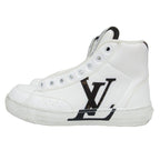 Louis Vuitton Charlie Line Leather Monogram Sneakers High Cut Logo 34 — view 2