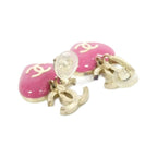 Chanel Iconic CC Pave Crystal Heart Earrings — view 4