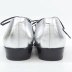 Celine Silver Metallic Oxford Shoes — view 5