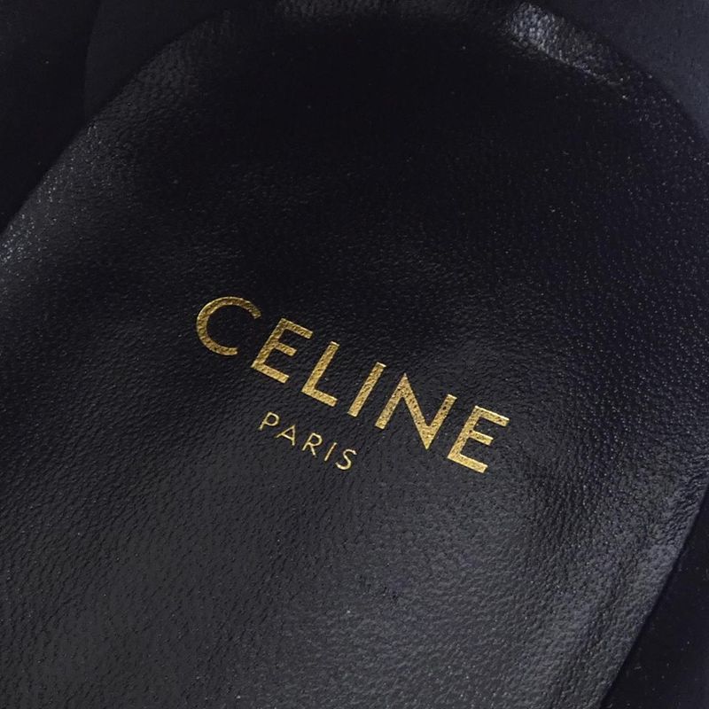 Celine Silver Metallic Oxford Shoes — view 6