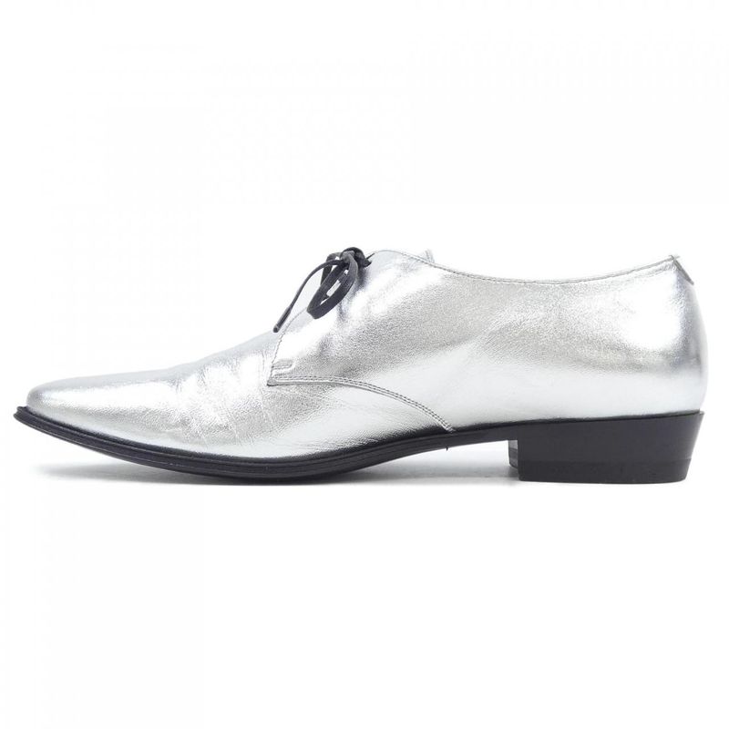 Celine Silver Metallic Oxford Shoes — view 2