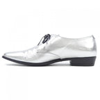 Celine Silver Metallic Oxford Shoes — view 2