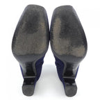 Hermes Navy Suede Boots — view 4
