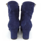 Hermes Navy Suede Boots — view 5