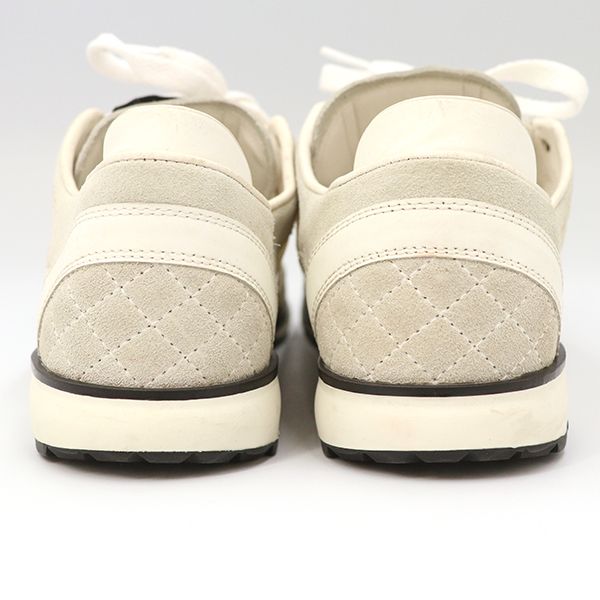Chanel Low Cut Sneakers Leather White Gray Size 35 — view 4