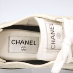 Chanel Low Cut Sneakers Leather White Gray Size 35 — view 9