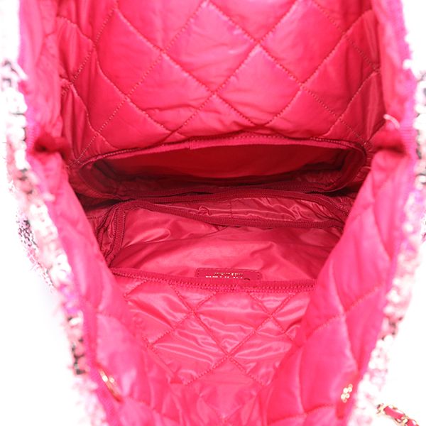 Chanel Pink and Other Tweed Coco Peach 2-Way Bag — view 5