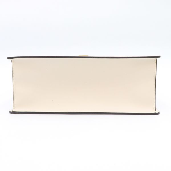 Gucci White Leather Sylvie Sherry Line 2-Way Handbag — view 3