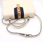 Gucci White Leather Sylvie Sherry Line 2-Way Handbag — view 5