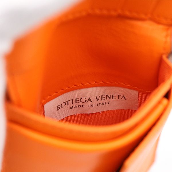 Bottega Veneta Dark Greenish and Orange Calfleather Maxi Intrecciato Cassette — view 8
