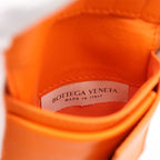 Bottega Veneta Dark Greenish and Orange Calfleather Maxi Intrecciato Cassette — view 8