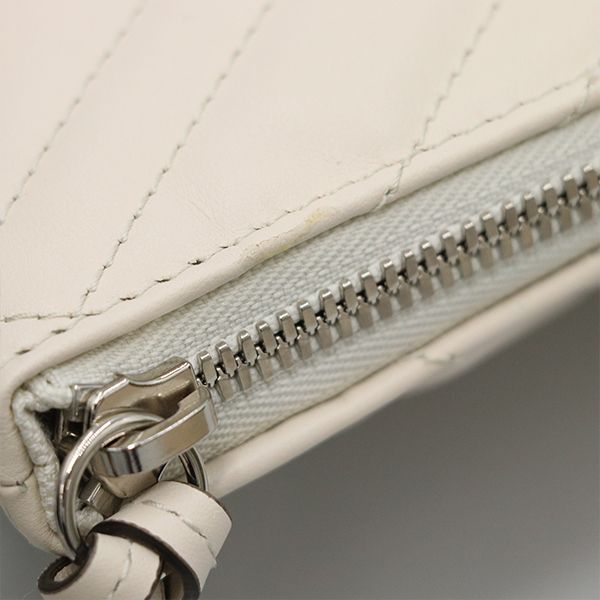 Gucci White Leather GG Marmont One Shoulder Bag — view 7