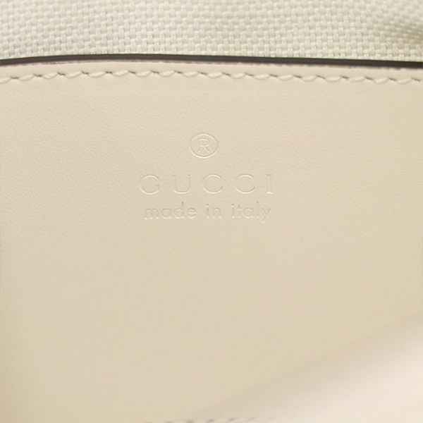 Gucci White Leather GG Marmont One Shoulder Bag — view 9