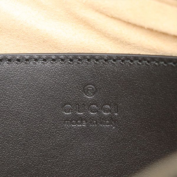 Gucci Black Leather GG Marmont One Shoulder Bag — view 9